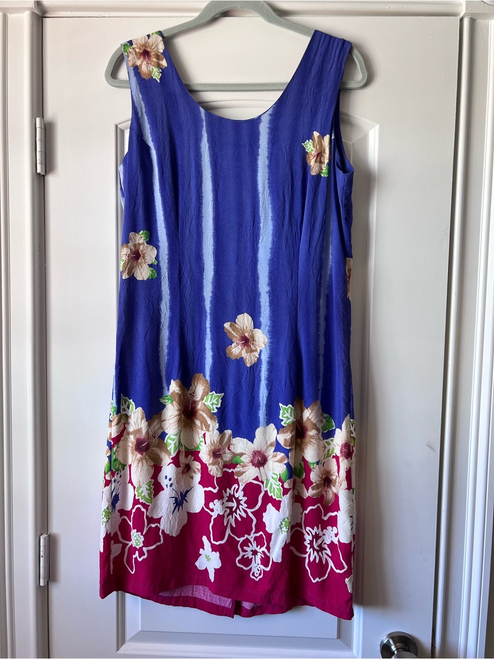 Jam's World Vintage Shift Dress Floral Hawaiian Sleeveless